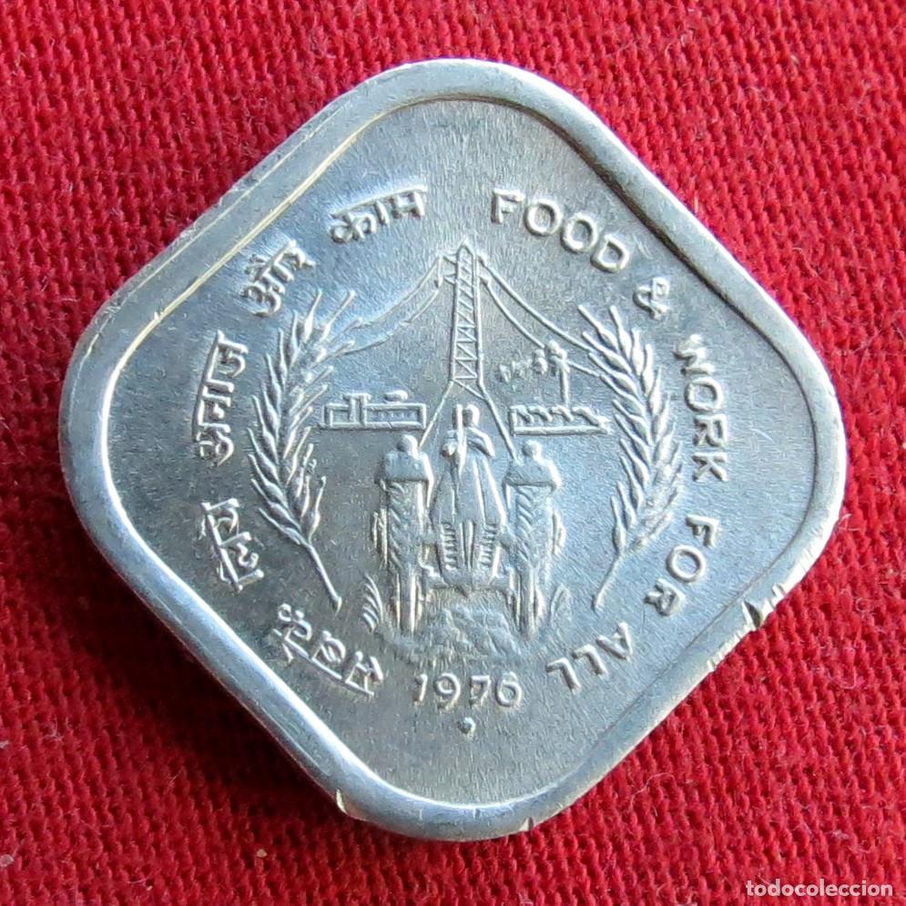 Monedas antiguas de Asia: India 5 paise 1976 FAO f.a.o
