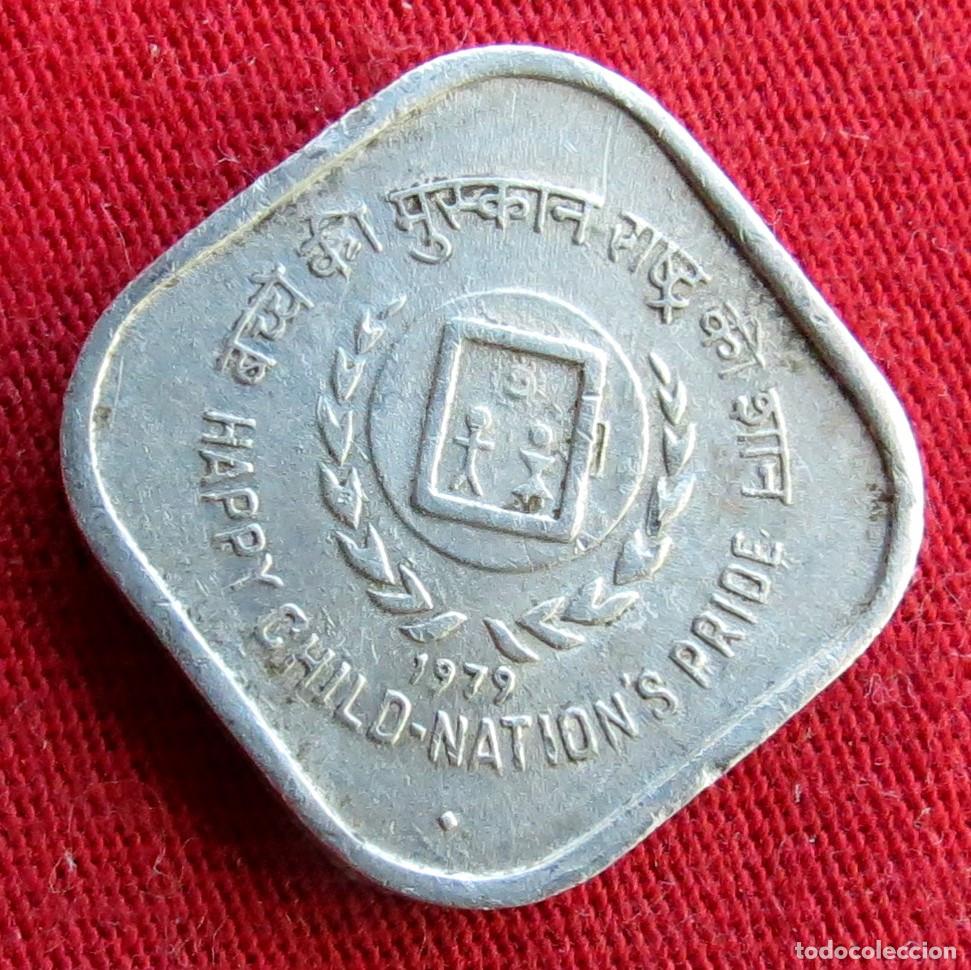 Monedas antiguas de Asia: India 5 paise 1979 Year of the Child &diams;