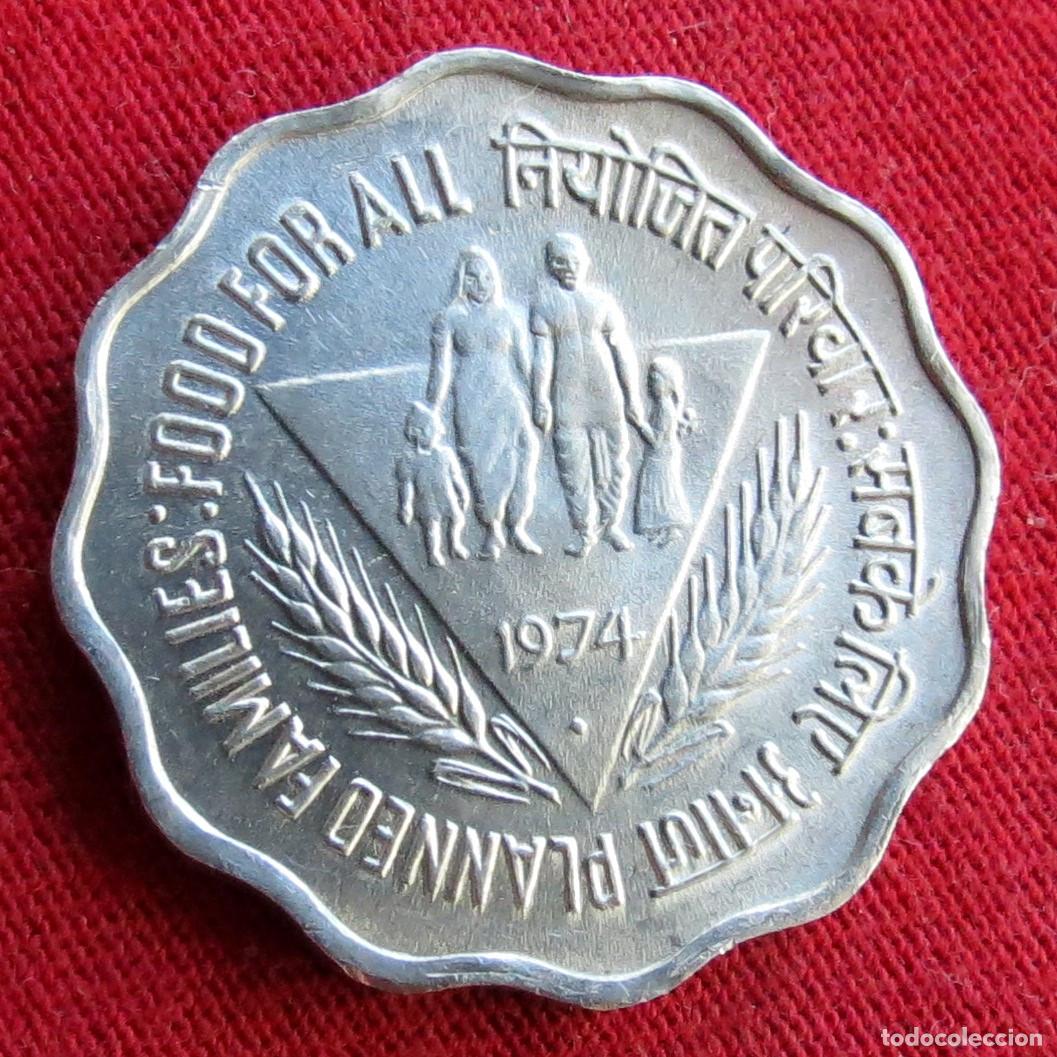 Monedas antiguas de Asia: India 10 paise 1974 FAO f.a.o