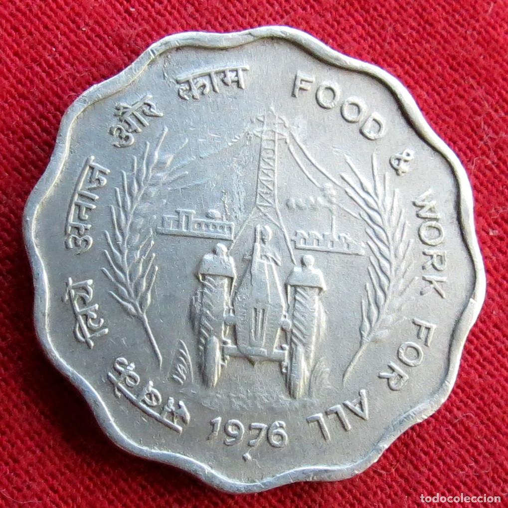 Monedas antiguas de Asia: India 10 paise 1976 FAO f.a.o