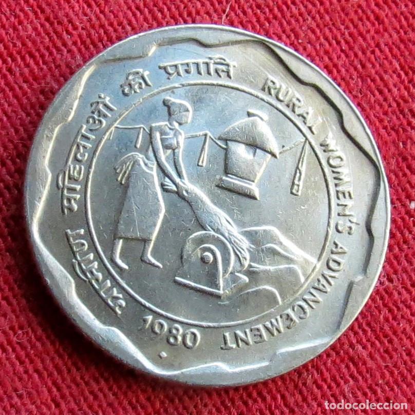 Monedas antiguas de Asia: India 25 paise 1980 FAO f.a.o