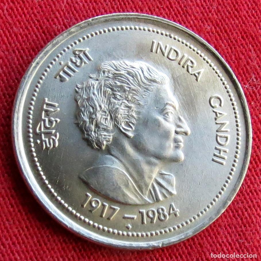 Monedas antiguas de Asia: India 50 paise 1984 Indira Gandhi &diams;