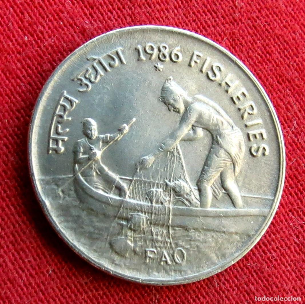 Monedas antiguas de Asia: India 50 paise 1986 FAO Hyderabad ★