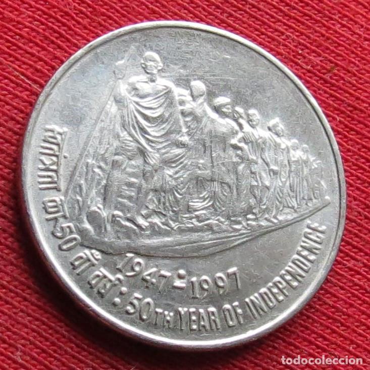Monedas antiguas de Asia: India 50 paise 1997 independencia