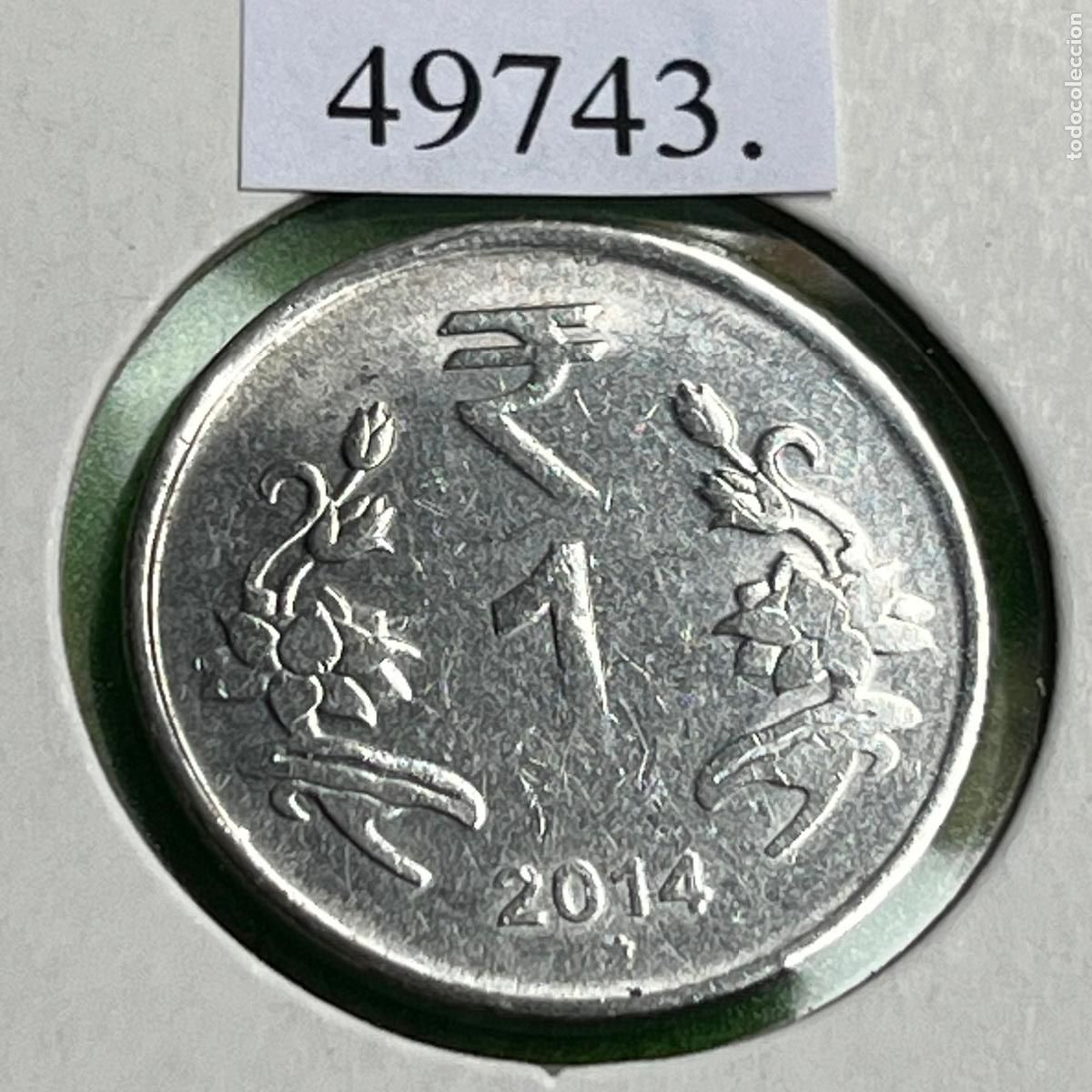 Monedas antiguas de Asia: India 1 rupia 2014 Hyderabad