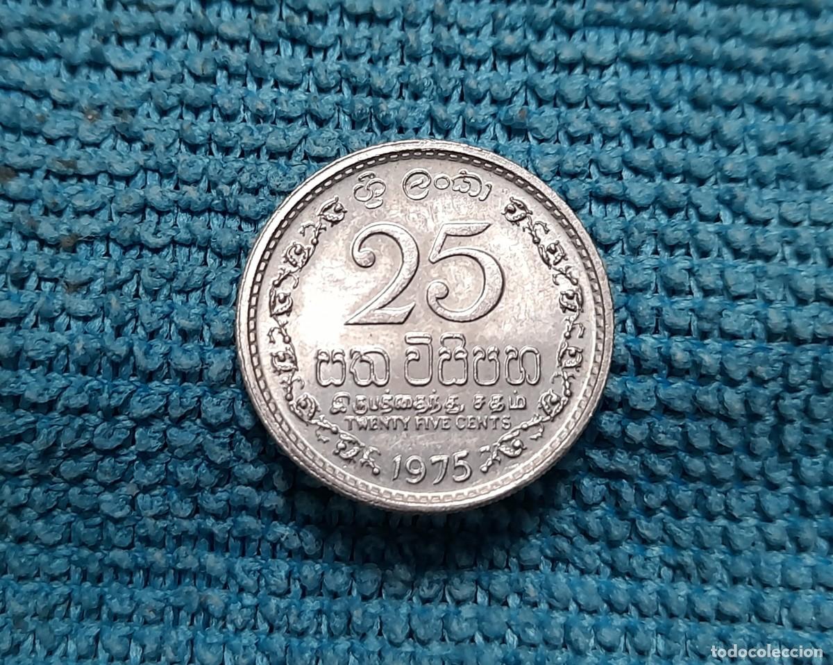 Monedas antiguas de Asia: Sri Lanca, 25 Cents 1975