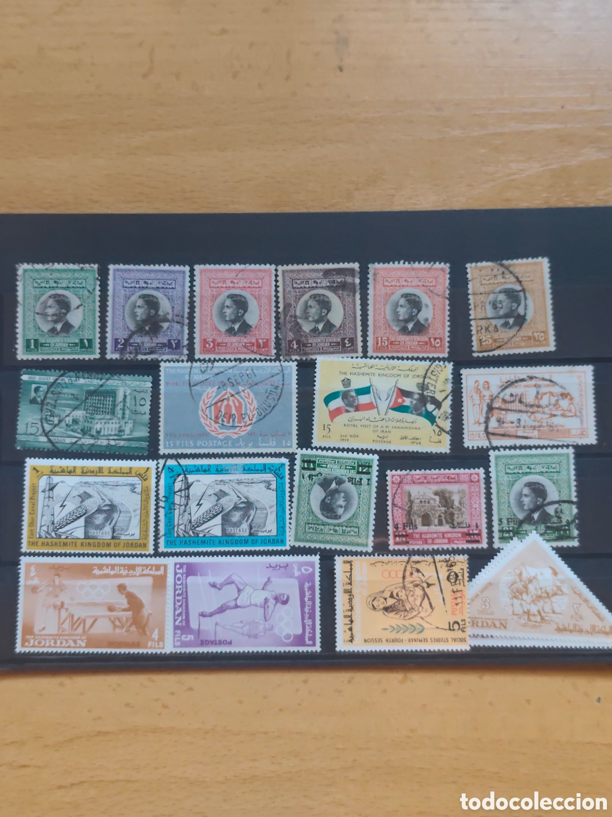 Monedas antiguas de Asia: Lote sellos Jordania usado