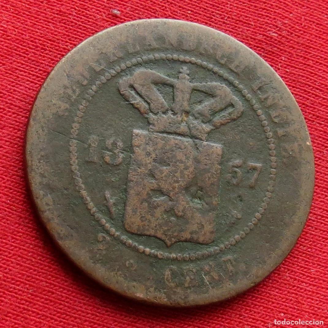 Monedas antiguas de Asia: Indias Holandesas Orientales Neerlandesas 2, 1/2 cents 1857 #1