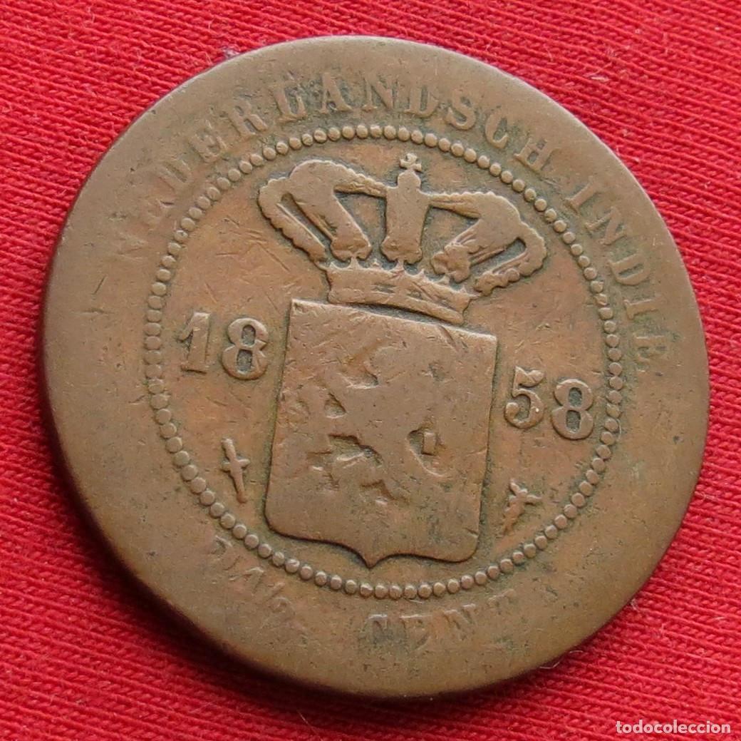 Monedas antiguas de Asia: Indias Holandesas Orientales Neerlandesas 2, 1/2 cents 1858 #1