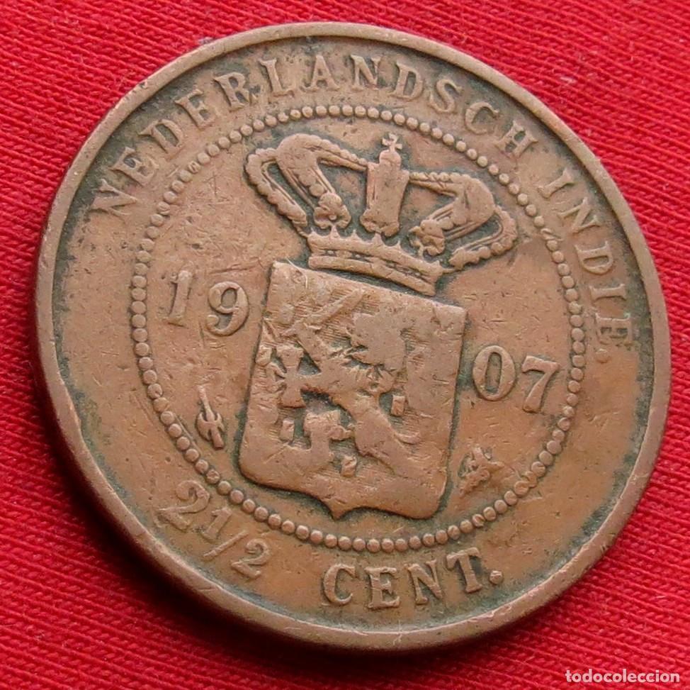 Monedas antiguas de Asia: Indias Holandesas Orientales Neerlandesas 2, 1/2 cents 1907
