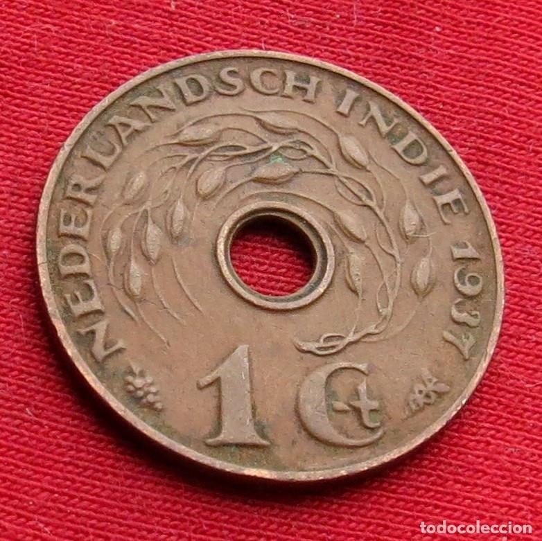 Moedas antigas da &Aacute;sia: Indias Holandesas Orientales Neerlandesas 1 cent 1937 #1