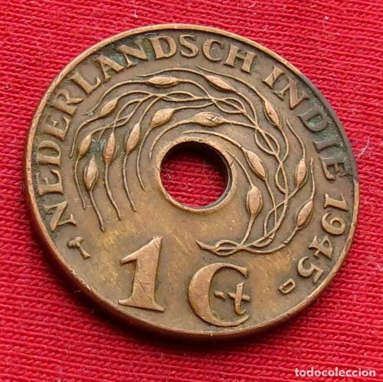 Monedas antiguas de Asia: Indias Holandesas Orientales Neerlandesas 1 cent 1945 D #2