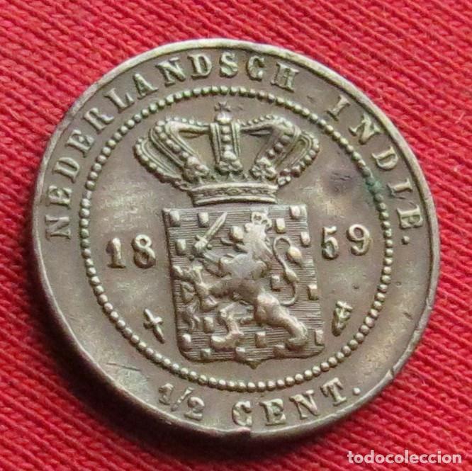 Monedas antiguas de Asia: Indias Holandesas Orientales Neerlandesas 1/2 cent 1859