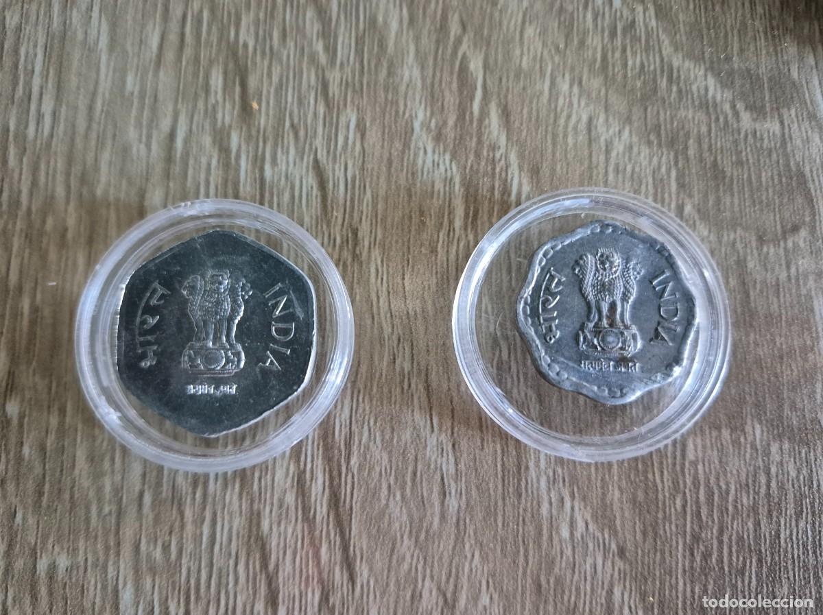 Monedas antiguas de Asia: Lote 2 Monedas India: 20 Paise 1988 y 10 Paise 1986