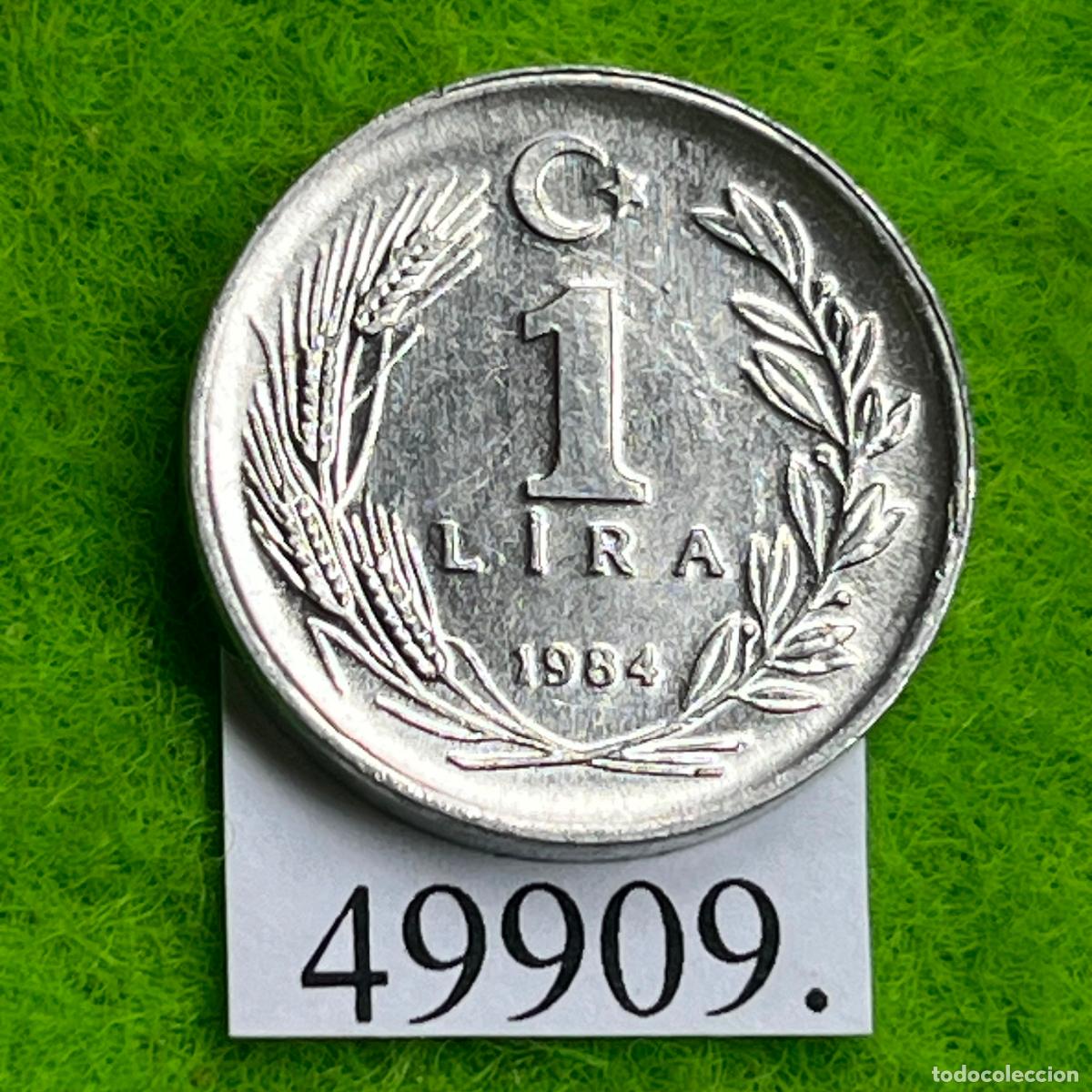 Monedas antiguas de Asia: Turquia 1 lira 1984, Mustafa Kemal Atat&uuml;rk, una moneda, Turk&iacute;a, T&uuml;rkiye