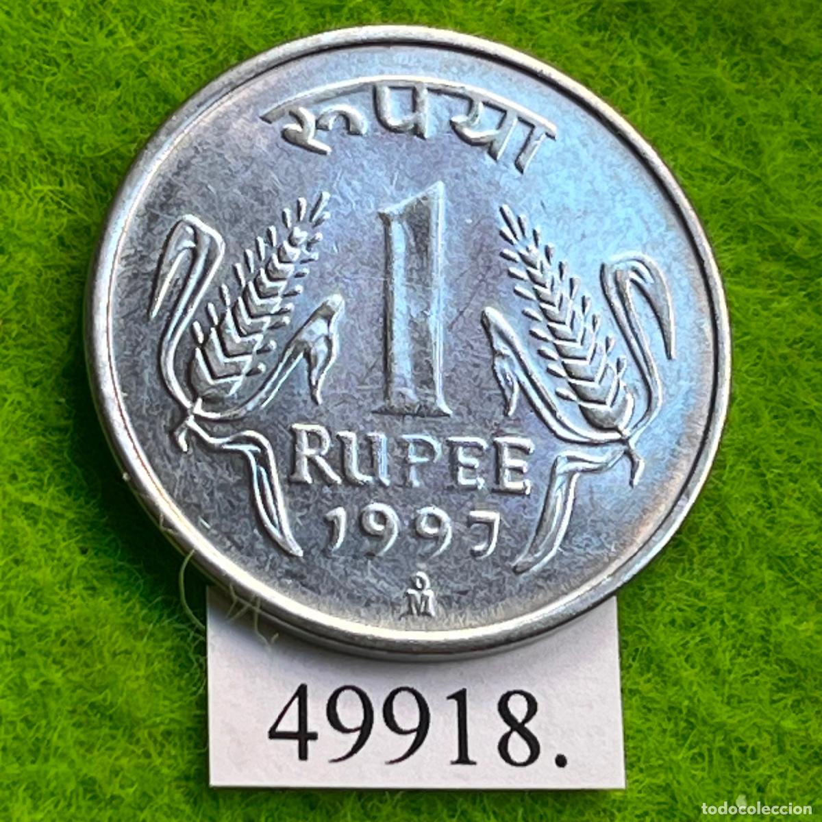 Monedas antiguas de Asia: India 1 rupia 1997 M&eacute;xico