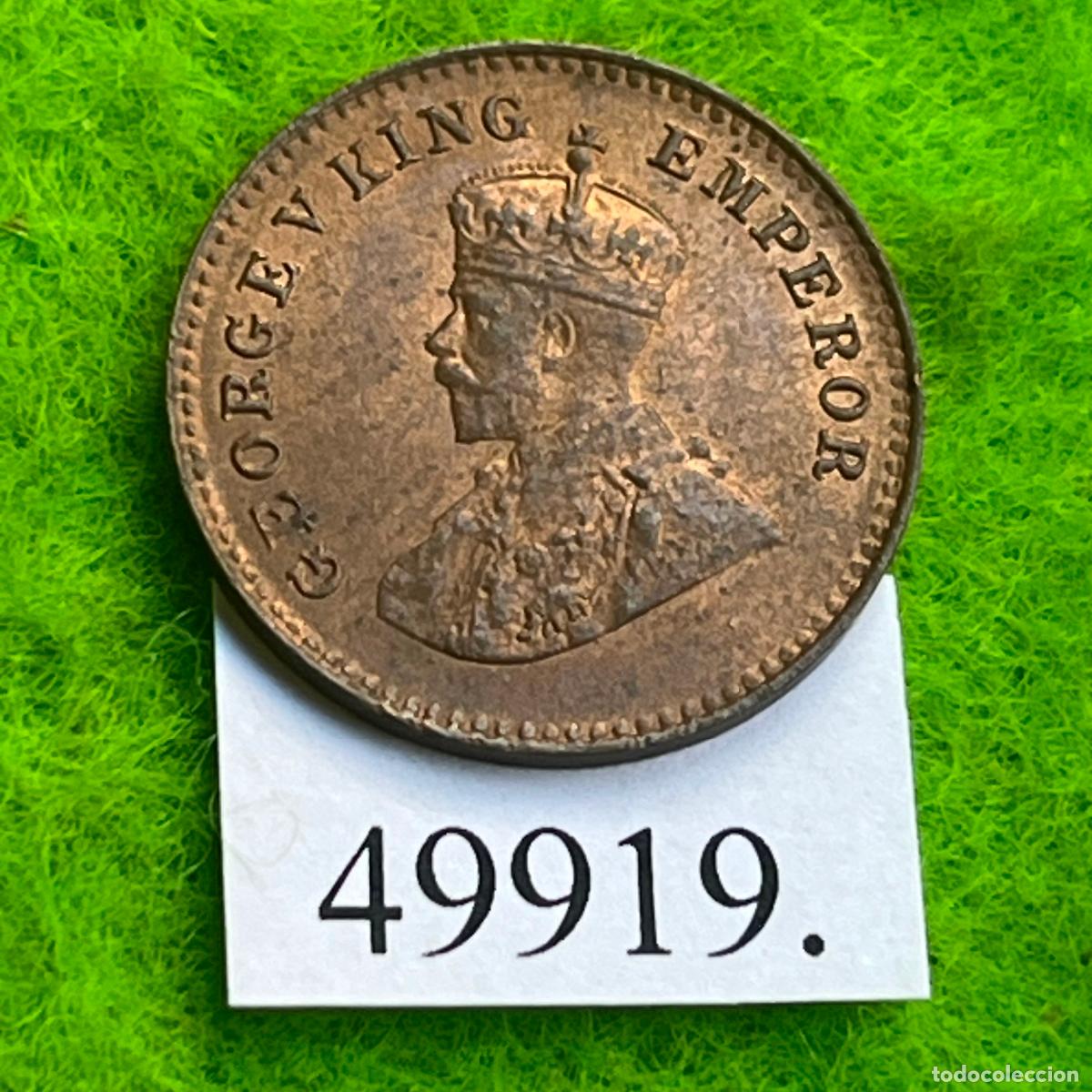 Monedas antiguas de Asia: India Brit&aacute;nica 1/12 anna 1936 B