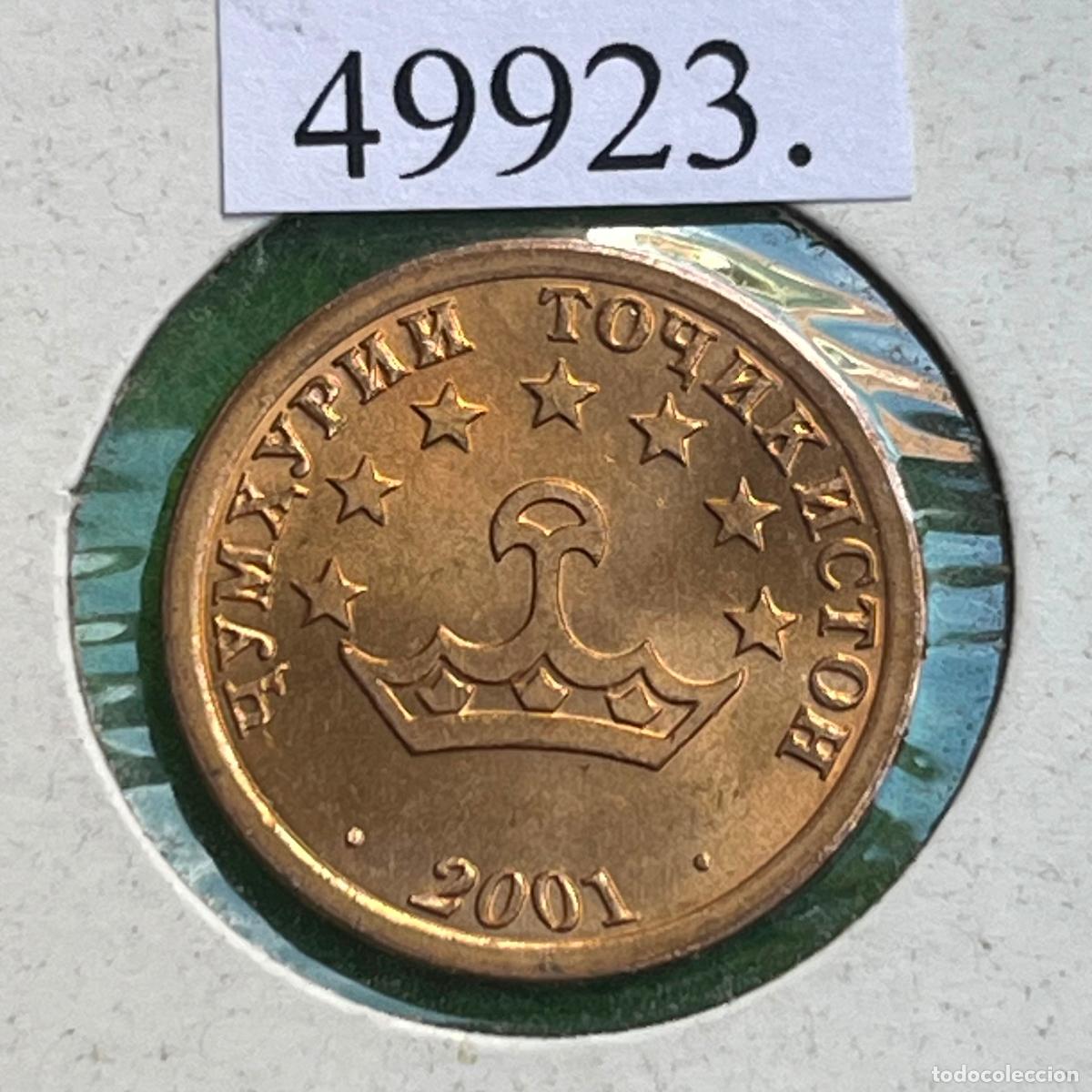 Monedas antiguas de Asia: Tajikistan 5 diram 2001 Tayikist&aacute;n