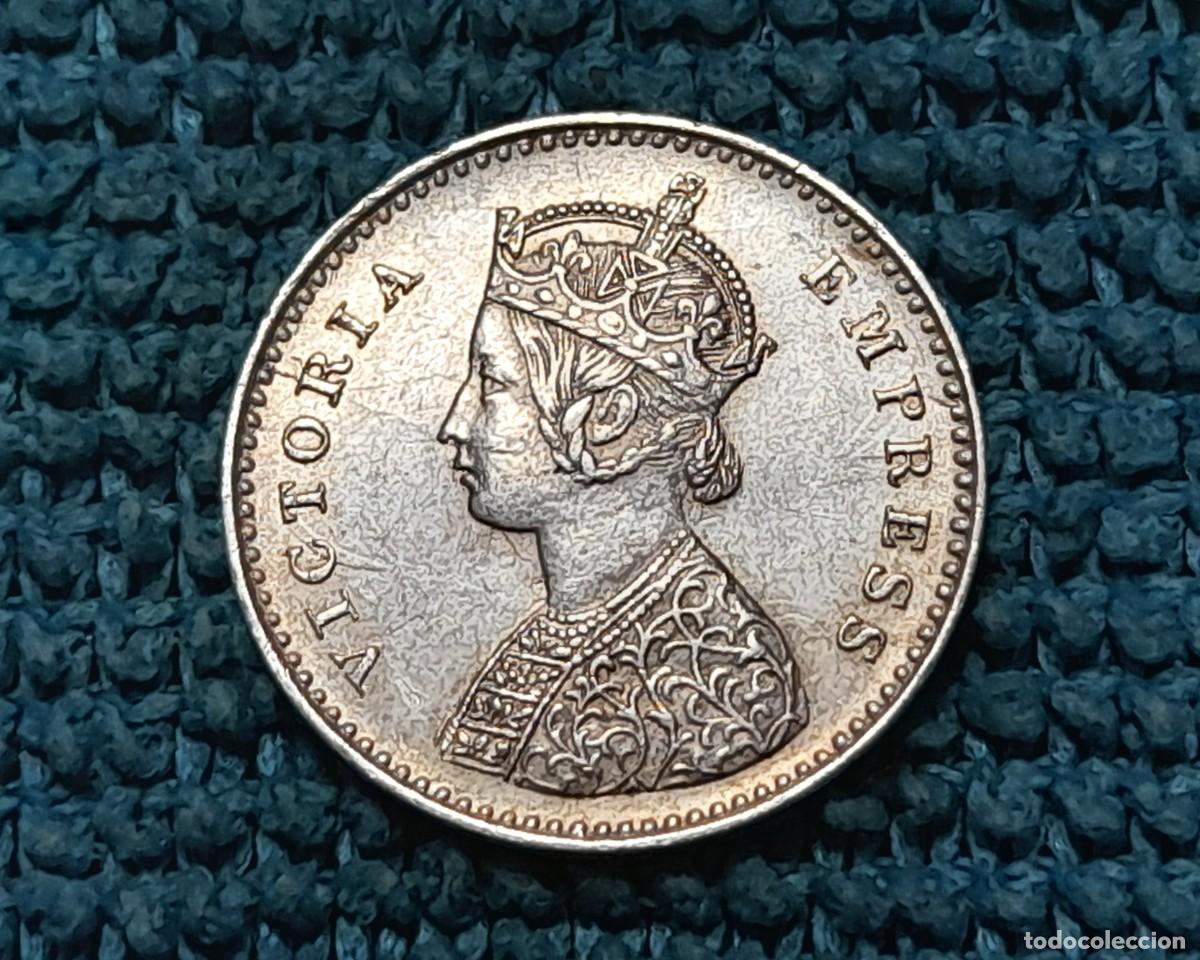 Monedas antiguas de Asia: India Brit&aacute;nica, Victoria, 2 Annas 1885