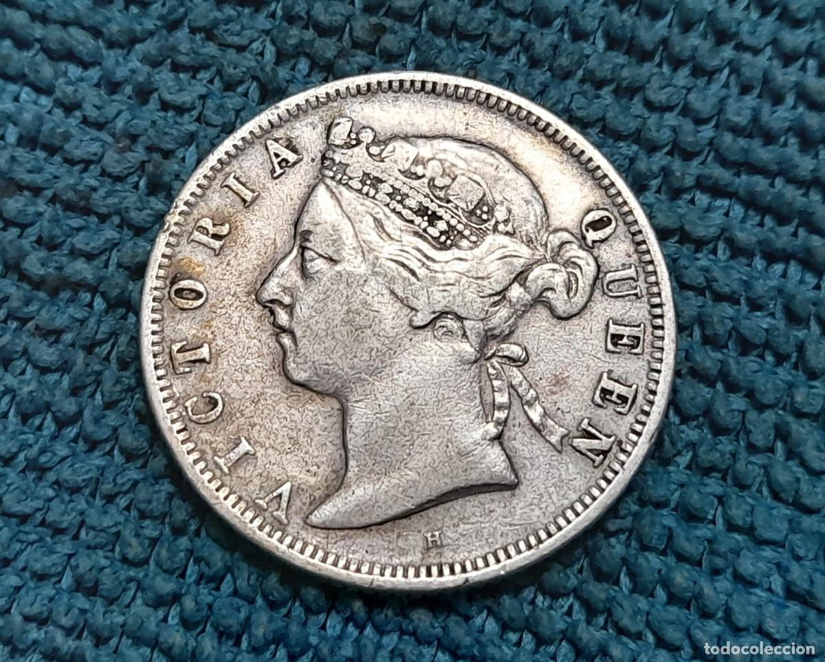 Monedas antiguas de Asia: Hong Kong, Victoria, 20 Cents 1889 H, Rara