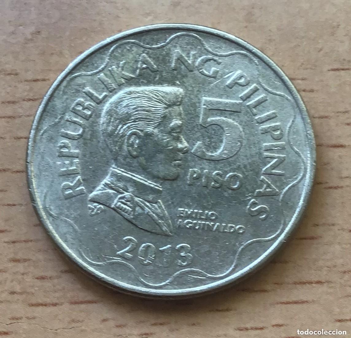 Monedas antiguas de Asia: 5 piso de Filipinas. A&ntilde;o 2013