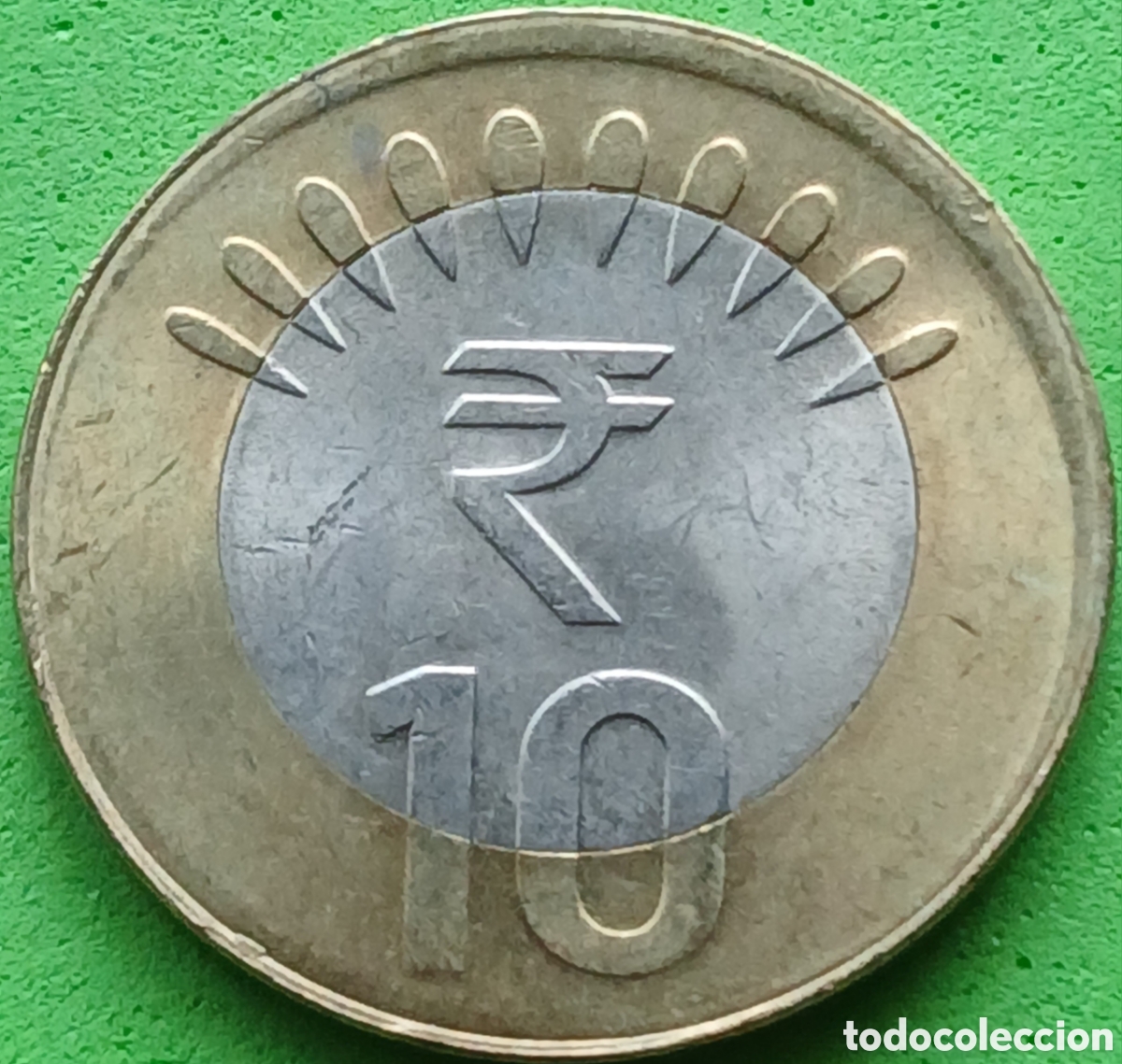 Monedas antiguas de Asia: India 10 rupias 2018 km#400 ceca Bombay/ poco com&uacute;n