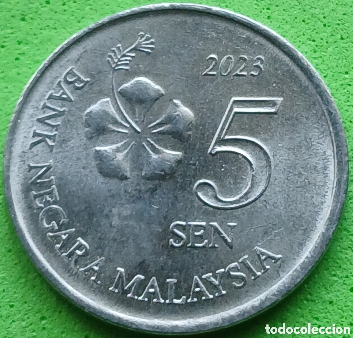 Monedas antiguas de Asia: Malasia 5 sen 2023 km#201 poco com&uacute;n