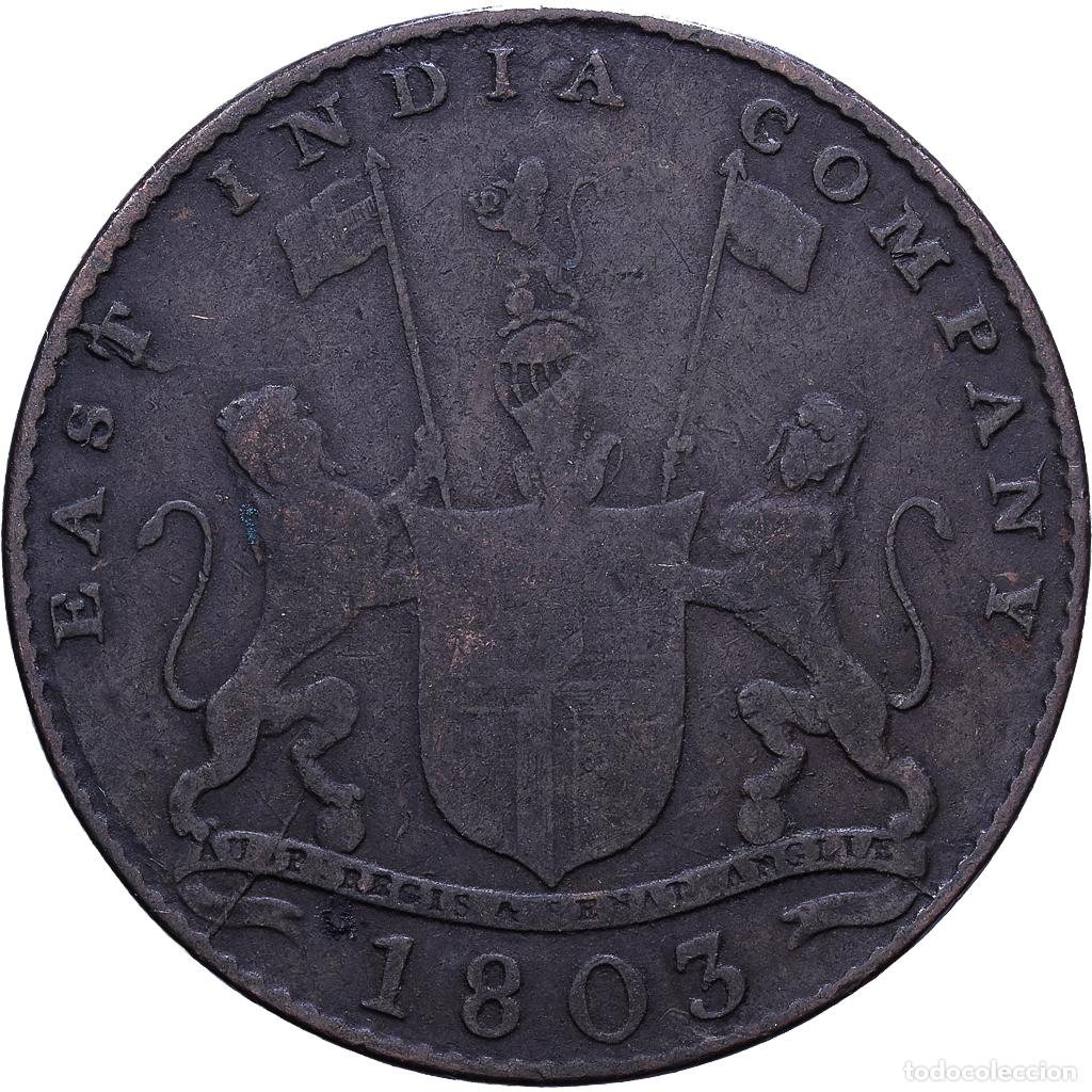 Monedas antiguas de Asia: [#1535186] Madras Presidency, 10 Cash, 1803, Soho Mint, Cobre, BC+, KM:319