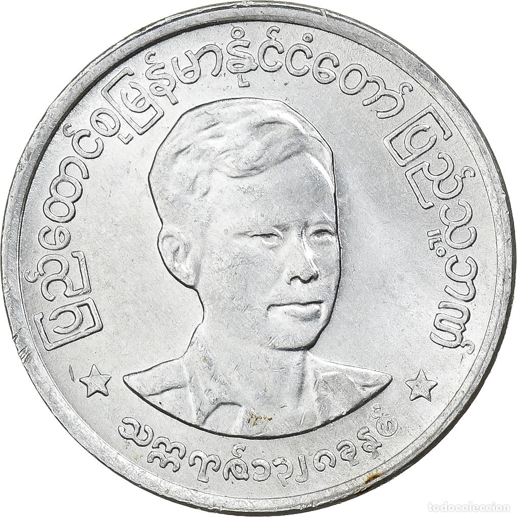Monedas antiguas de Asia: [#199122] Myanmar, Pya, 1966, Aluminio, EBC, KM:38