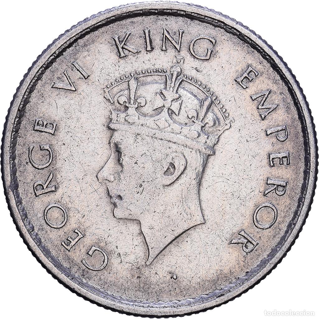 Monedas antiguas de Asia: [#1203510] India, George VI, 1/2 Rupee, 1939, Bombay, Plata, MBC, KM:549