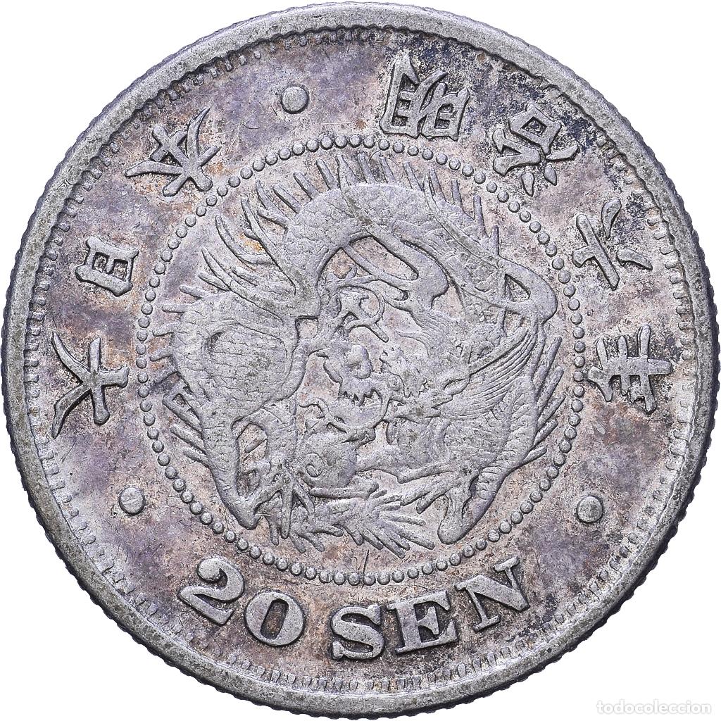 Monedas antiguas de Asia: [#1548092] Jap&oacute;n, Meiji, 20 Sen, 1873, Plata, MBC