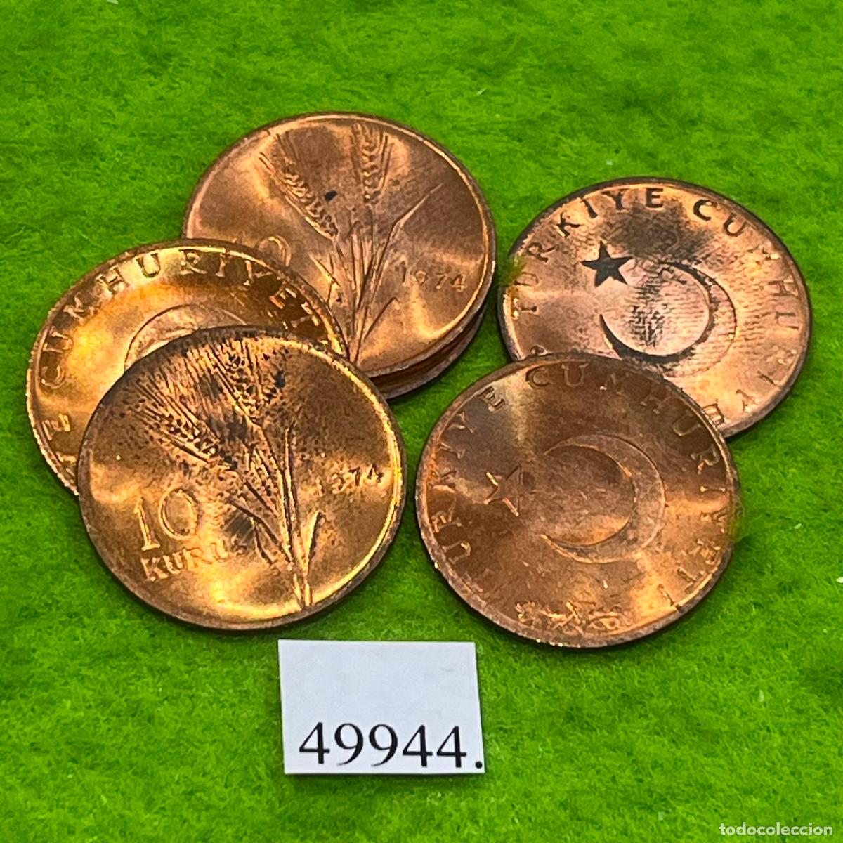 Monedas antiguas de Asia: Turquia 10 kurus 1974 Atat&uuml;rk, una moneda, Turk&iacute;a, T&uuml;rkiye, 49944 4