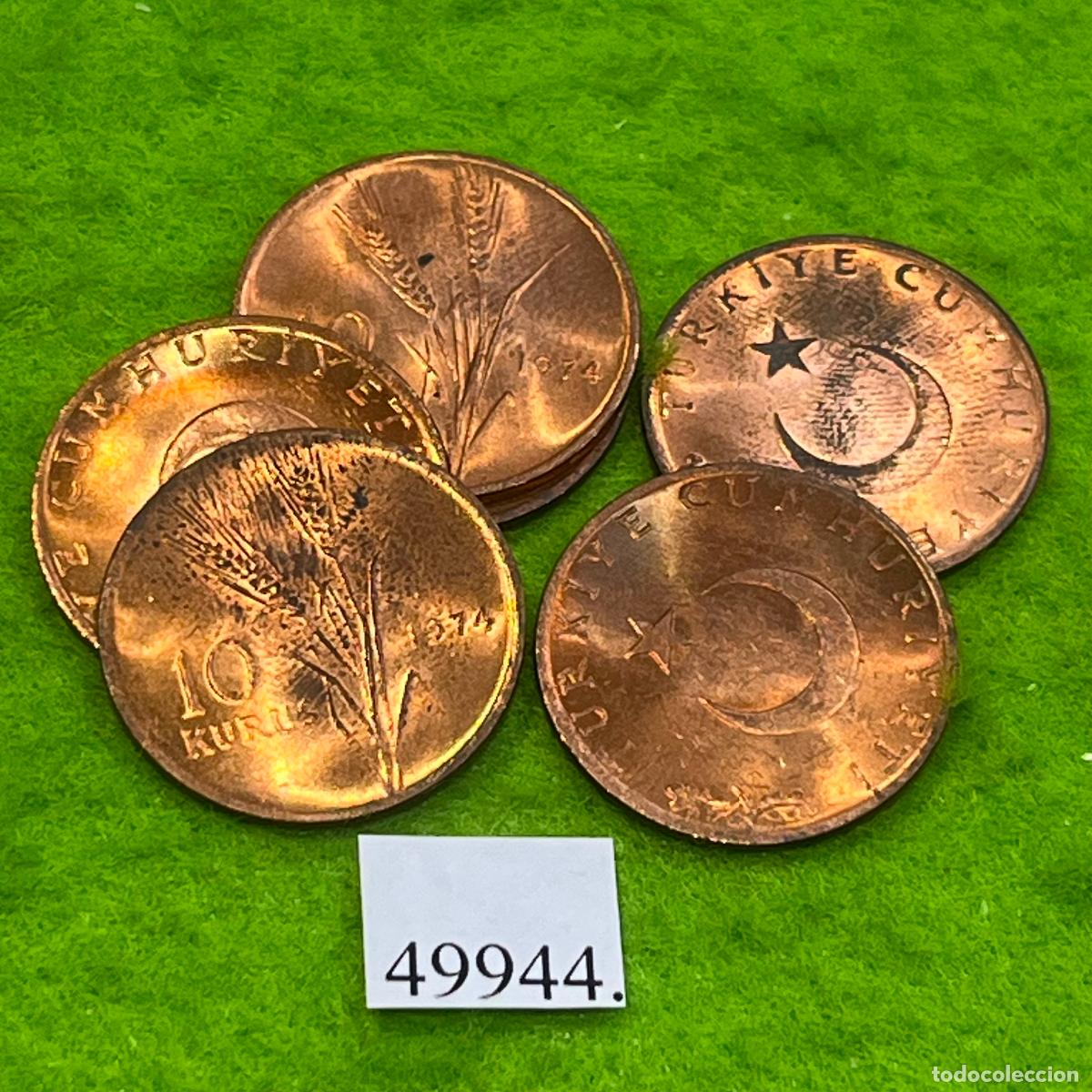 Monedas antiguas de Asia: Turquia 10 kurus 1974 Atat&uuml;rk, una moneda, Turk&iacute;a, T&uuml;rkiye, 49944 2