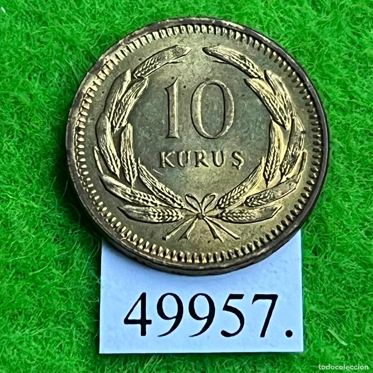 Monedas antiguas de Asia: Turquia 10 kurus 1949, Turk&iacute;a, T&uuml;rkiye