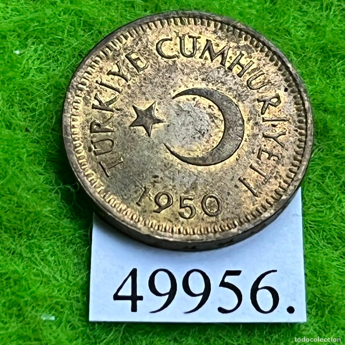 Monedas antiguas de Asia: Turquia 5 kurus 1950, Turk&iacute;a, T&uuml;rkiye