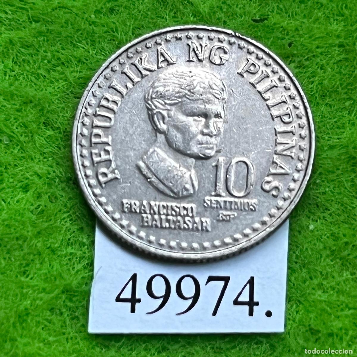 Monedas antiguas de Asia: Filipinas 10 c&eacute;ntimos 1974, Francisco Baltazar