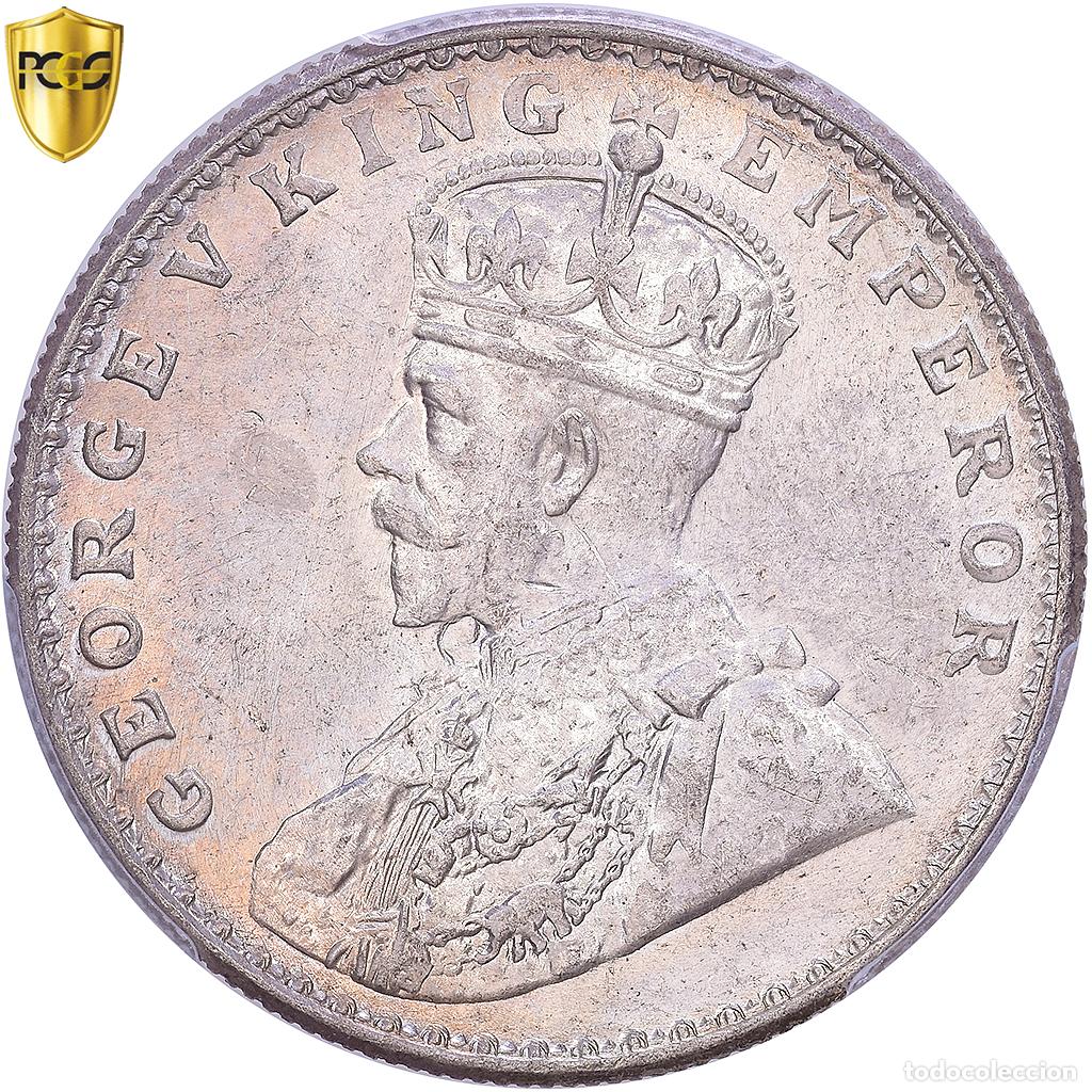 Monedas antiguas de Asia: [#1548188] India-Brit&aacute;nica, George V, 1 Rupee, 1919, Bombay, Plata, PCGS, MS62, KM:524