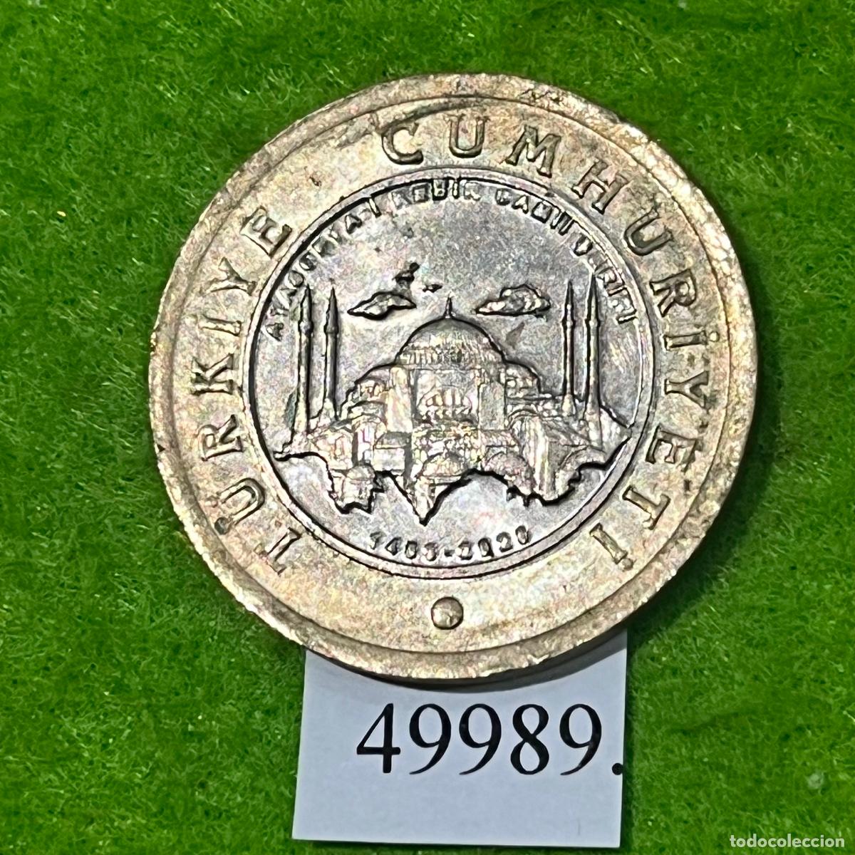 Monedas antiguas de Asia: Turquia 1 lira, 2020 bimet&aacute;lica, Mezquita de Santa Sof&iacute;a, Ayasofia, Turk&iacute;a, T&uuml;rkiye