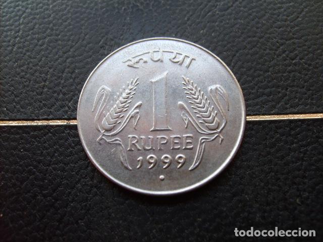 Monedas antiguas de Asia: * INDIA 1 RUPIA 1999 PUNTO