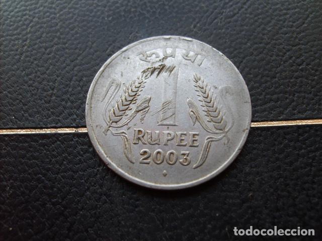 Monedas antiguas de Asia: * INDIA 1 RUPIA 2003 DIAMANTE