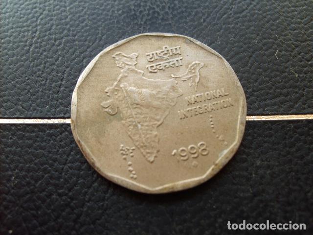 Monedas antiguas de Asia: * INDIA 2 RUPIAS 1998 DIAMANTE
