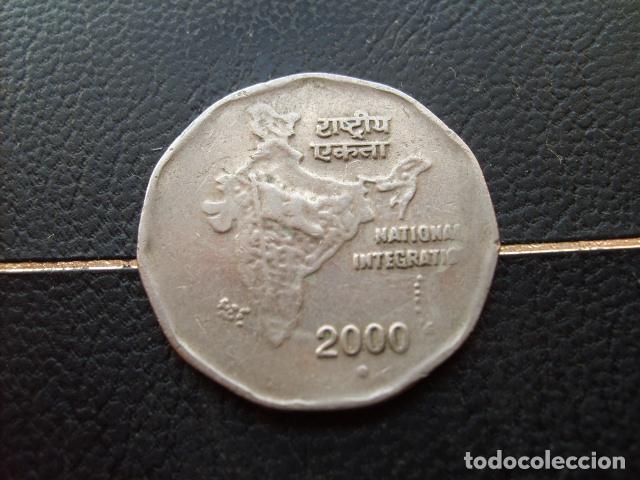 Monedas antiguas de Asia: * INDIA 2 RUPIAS 2000 PUNTO