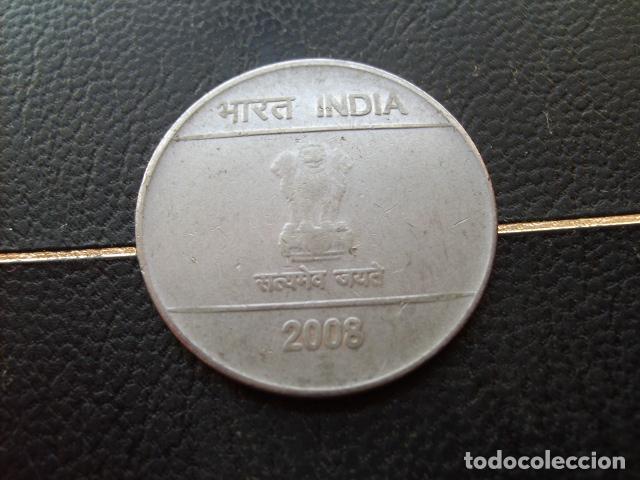 Monedas antiguas de Asia: * INDIA 2 RUPIAS 2008 ESTRELLA