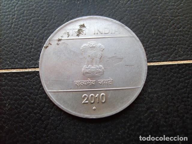 Monedas antiguas de Asia: * INDIA 2 RUPIAS 2010 DIAMANTE