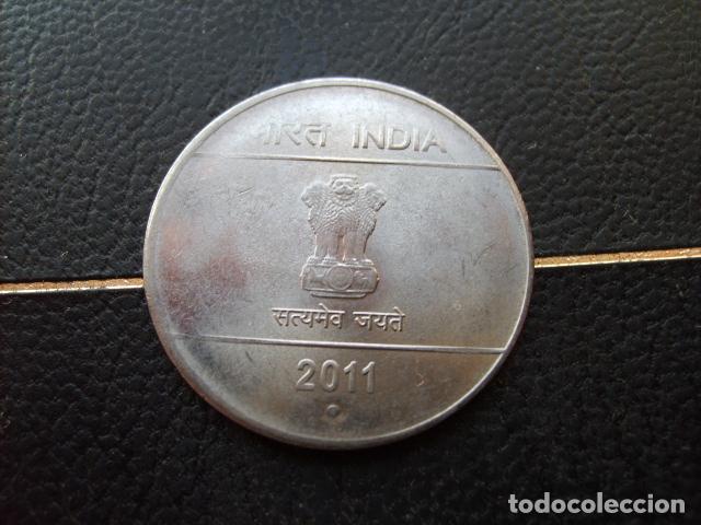 Monedas antiguas de Asia: * INDIA 2 RUPIAS 2010 PUNTO T1