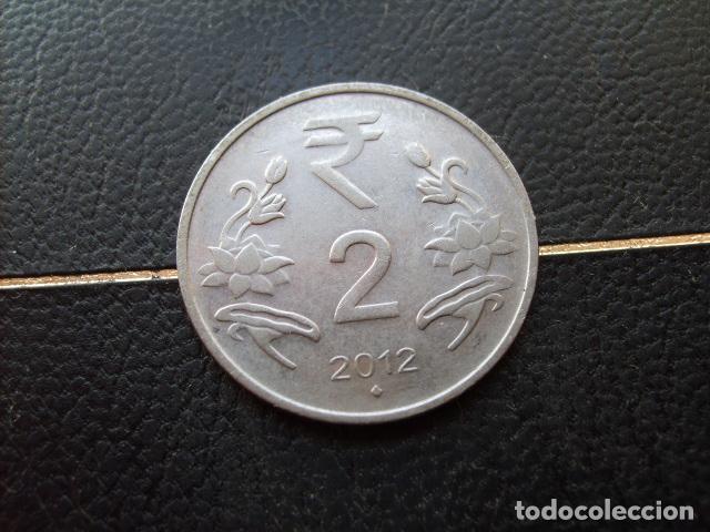 Monedas antiguas de Asia: * INDIA 2 RUPIAS 2012 DIAMANTE