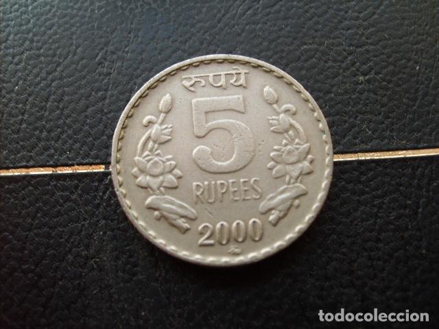 Monedas antiguas de Asia: * INDIA 5 RUPIAS 2000 M
