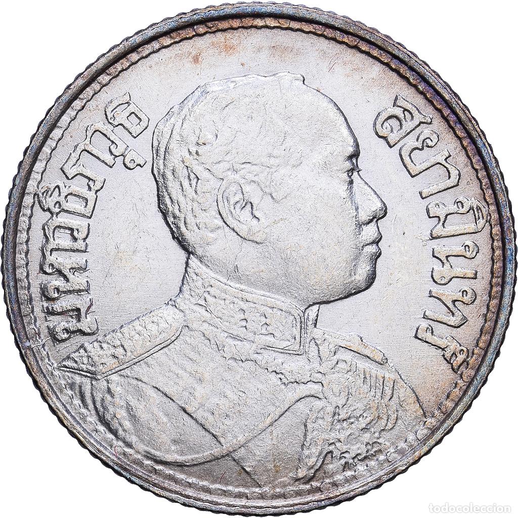 Monedas antiguas de Asia: [#1548116] Tailandia, Rama VI, 1 Salung, 1/4 Baht, 1924, Plata, MBC+