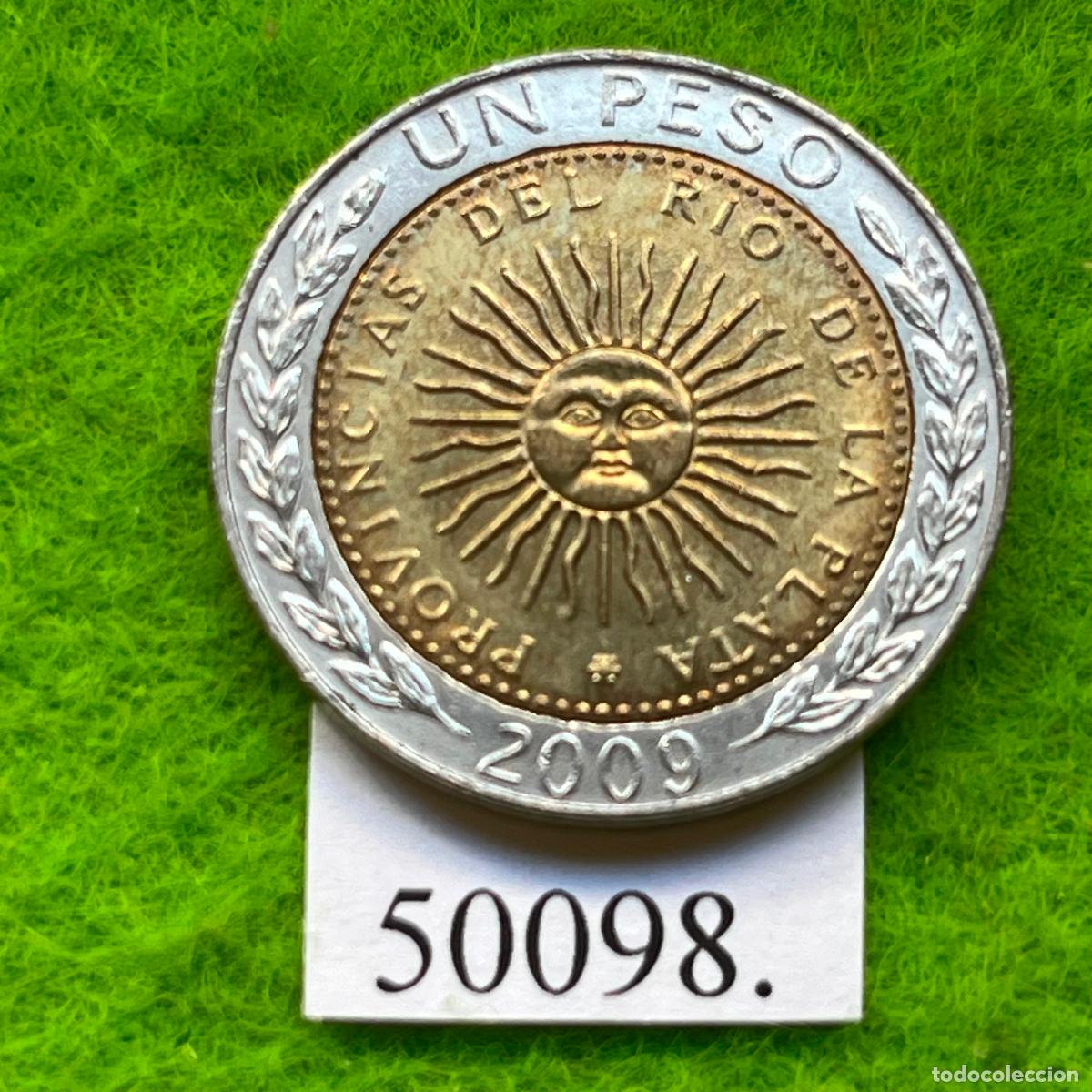 Monedas antiguas de Asia: Argentina 1 peso 2009 D, M&eacute;xico, 2 corto, 9 largo, bimet&aacute;lica