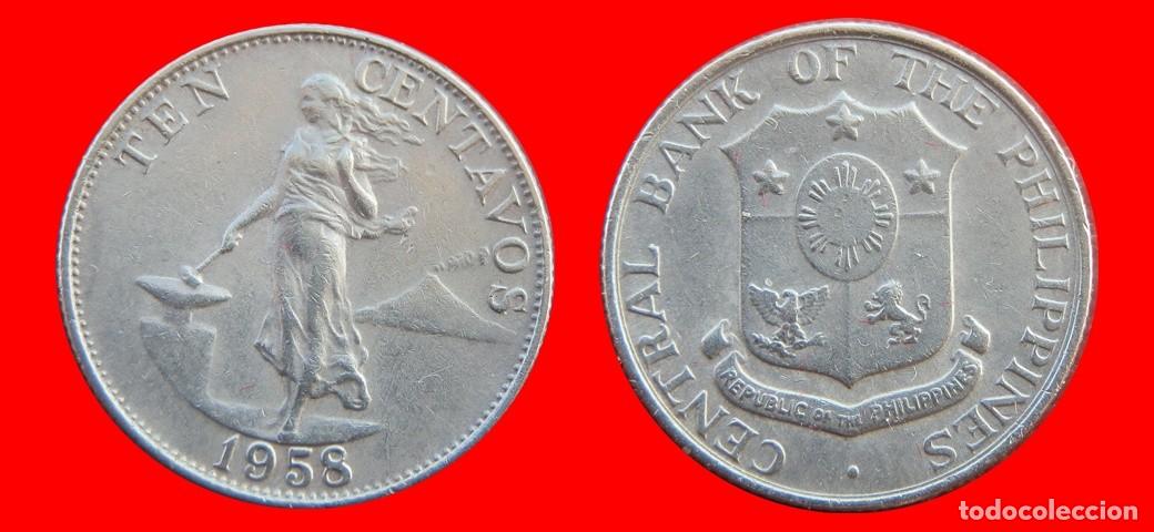 Monedas antiguas de Asia: 10 CENTAVOS 1958 FILIPINAS-157107